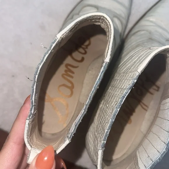 SAM EDELMAN WHITE BOOTIES - Picture 3 of 8